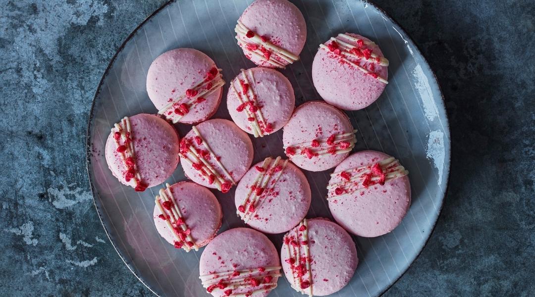 Raspberry and Lemon Macarons